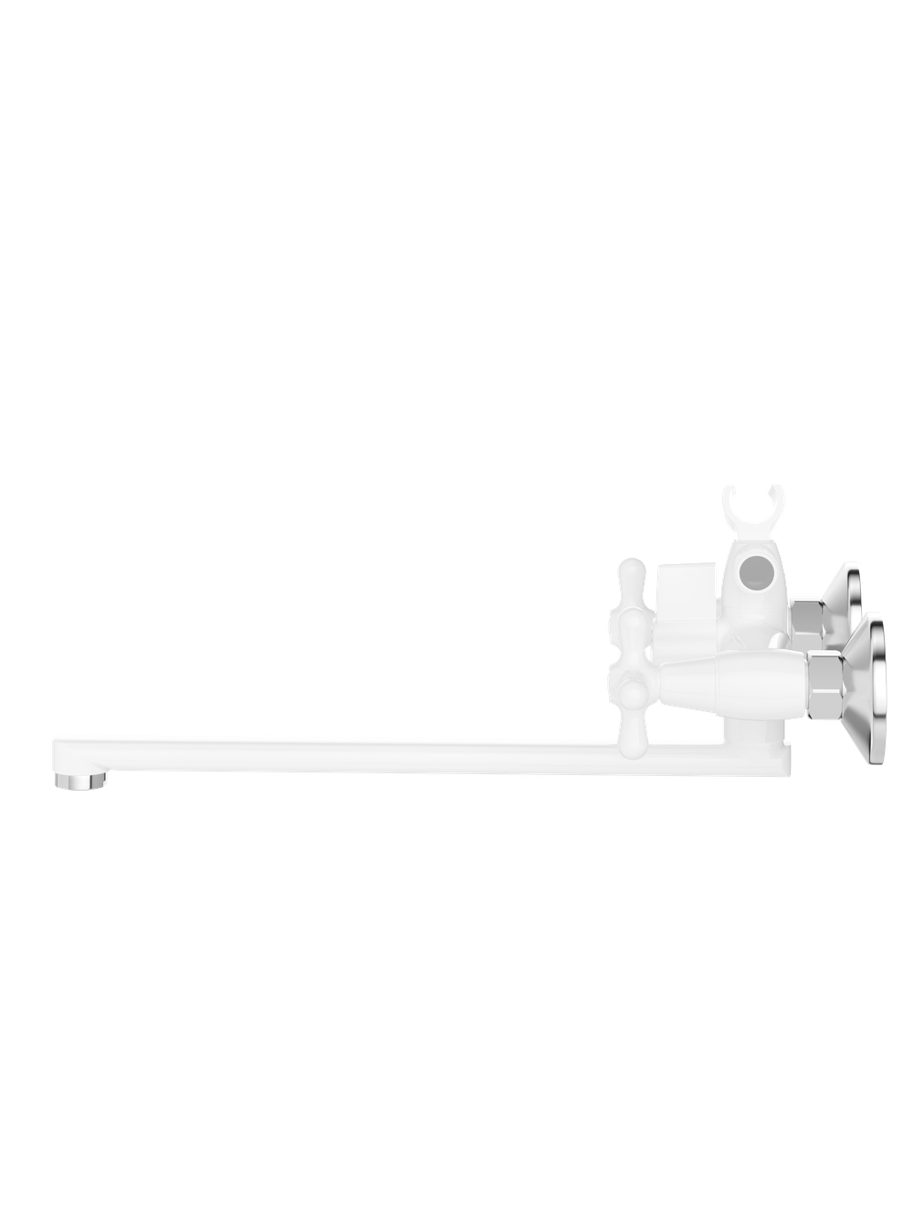 Смеситель с длинным изливом для ванны DIWO Переславль DW-PER95WH белый
