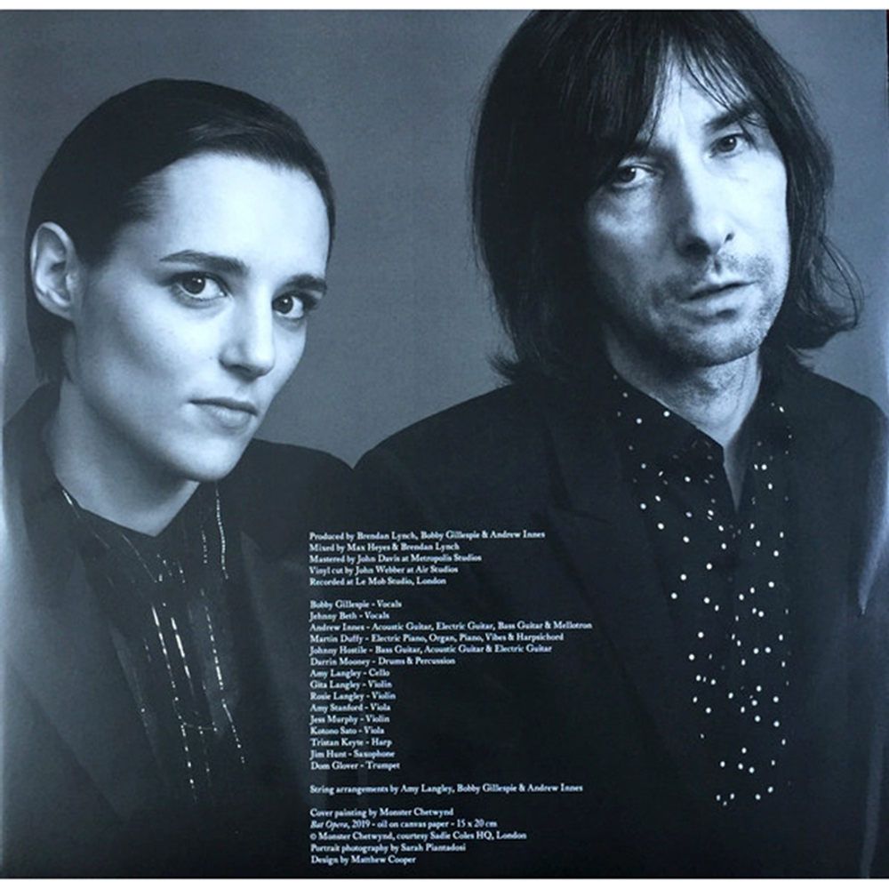 Bobby Gillespie And Jehnny Beth / Utopian Ashes (Coloured Vinyl)(LP)
