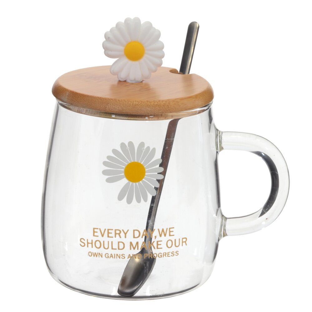 GAEM Кружка с крышкой и ложкой, 470 мл, L12,5 W9 H13 см, 4в.