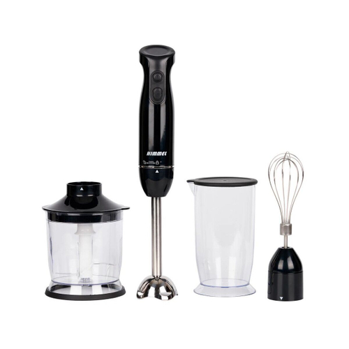 Блендер погружной электрический HIMMEL BB-1104, 2 скорости, 600 Вт, 4 в 1, черный