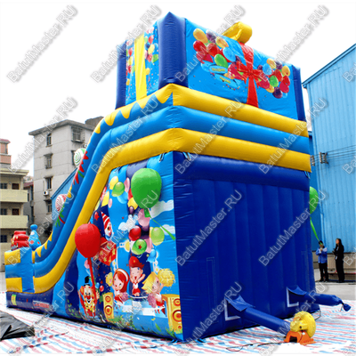 Надувной батут-горка "Подарок" 8*4*6 м