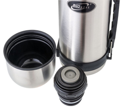 Термос Biostal (1,8 литра) с ручкой, стальной