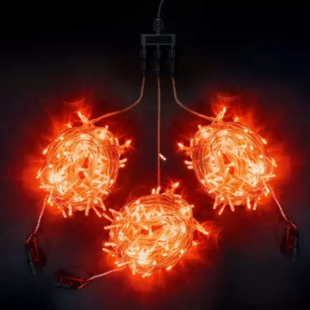 Комплект гирлянды на деревья с контроллером 60 м., 3 луча по 20 м, 600 LED ламп красного цвета, Beauty Led (KDD600C-10-1R)