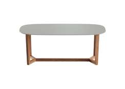 Стол обеденный Cross 2 200*95 см (светло-серый, бук)