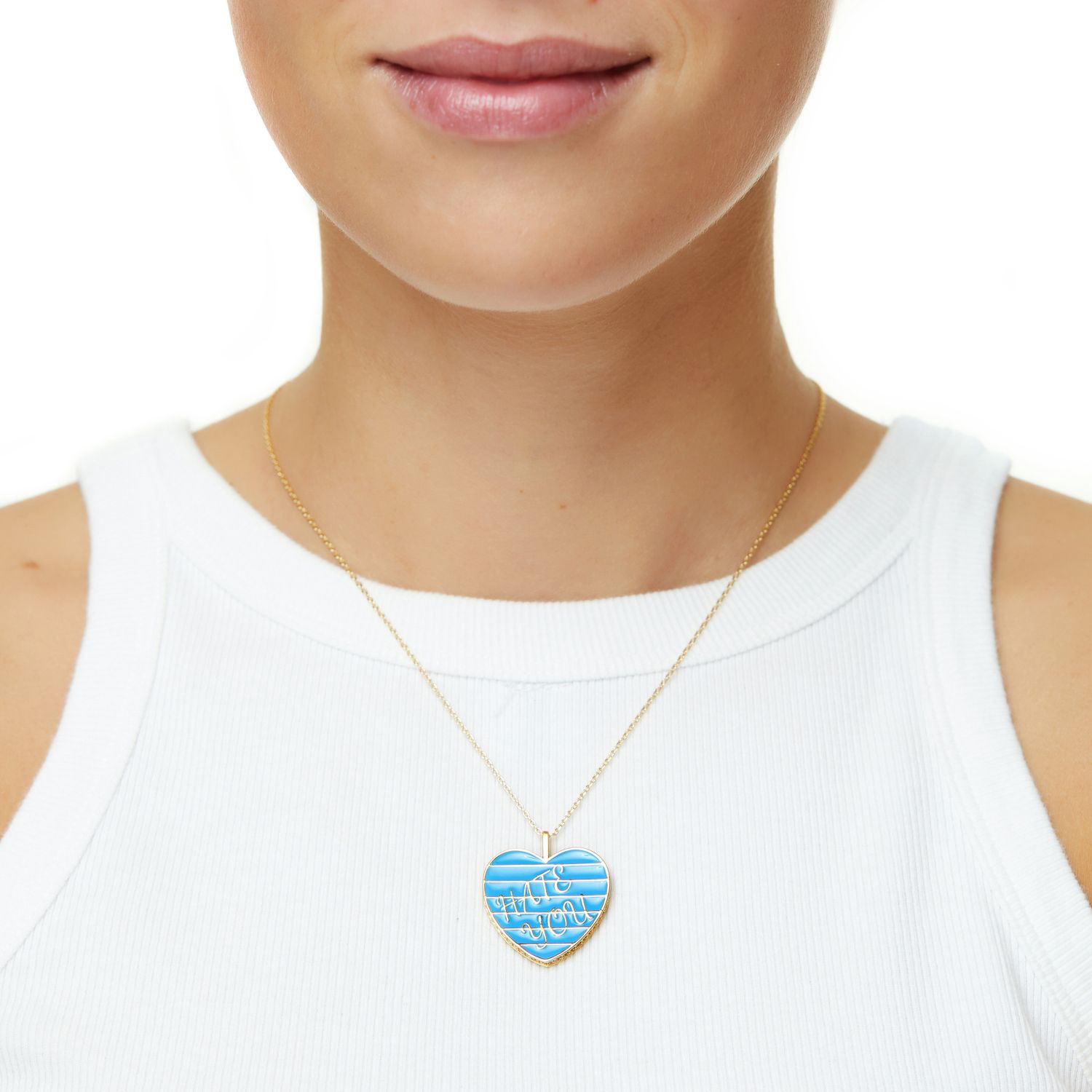 Колье Hate You Necklace – Electric Blue