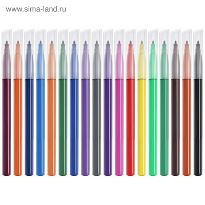 Фломастеры смываемые 18 цветов Замки , европодвес