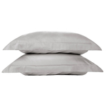 Комплект из двух сатиновых наволочек 70х70см | светло-серый