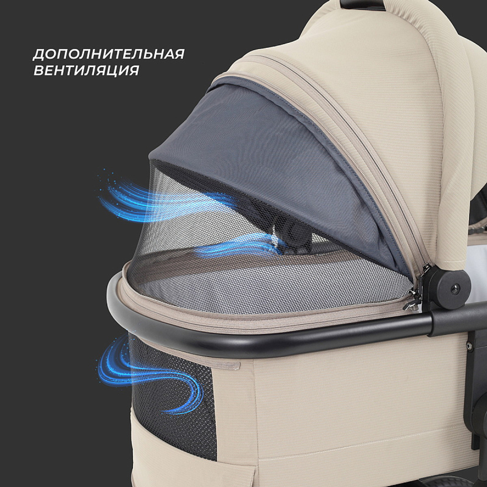 Детская коляска Rant Moss 3 в 1 с автокреслом Rant Cruise Black Beige