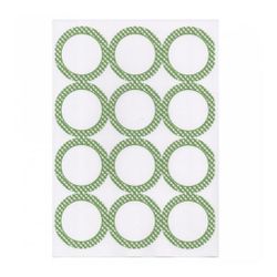 Этикетка бумажная самоклеящаяся белая, d 6,4 см, 100 листов, 12 наклеек/лист Garcia De Pou