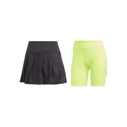 Женская теннисная юбка adidas Pleat Pro Skirt Women - Black, Neon Yellow