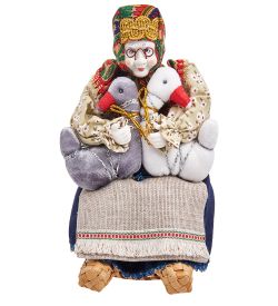 Народные промыслы RK-728/1 Кукла-шкатулка «Жили у бабуси...»
