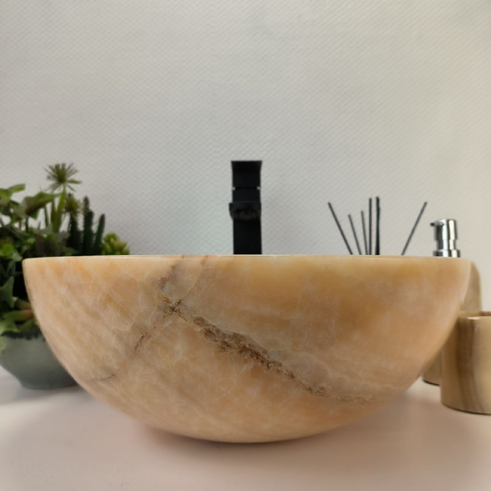 Раковина из оникса Bowl Yellow TinLip BO-62895 40*40*15 140