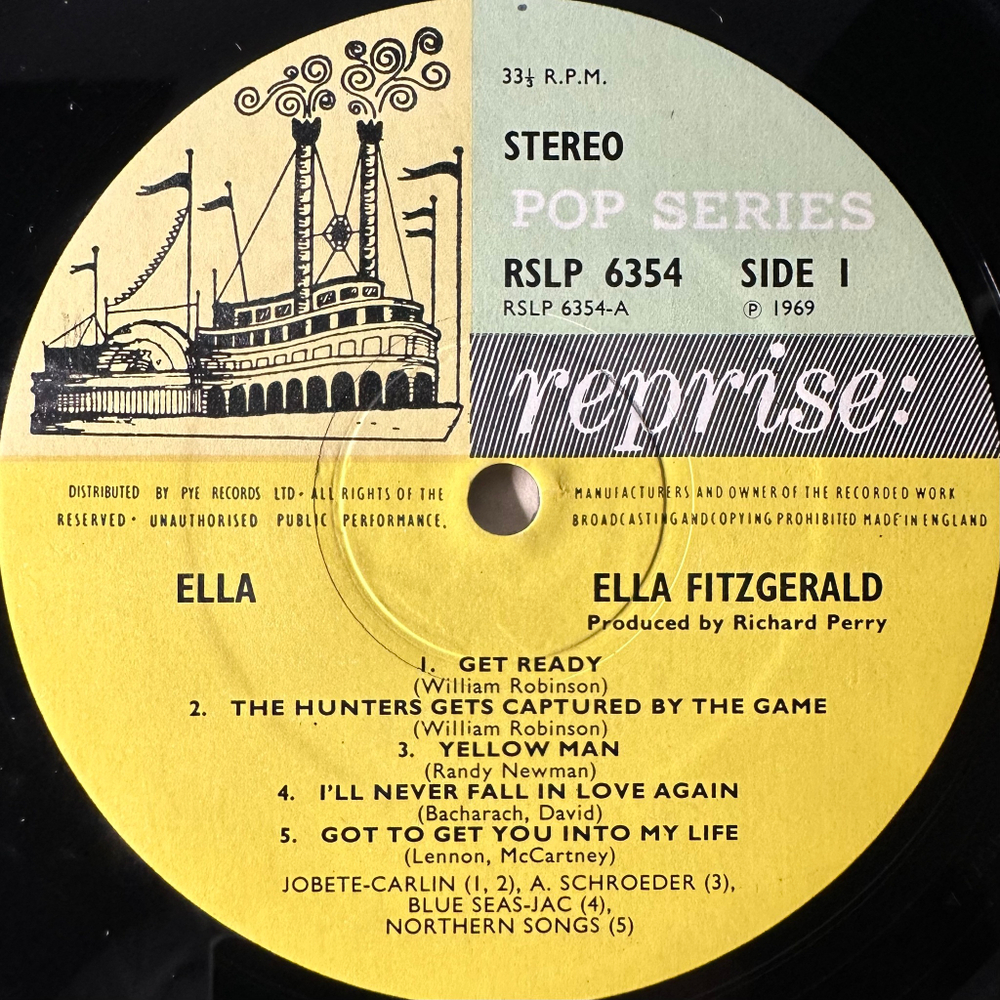 Ella Fitzgerald ‎– Ella (Англия 1969г.)