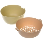 Дуршлаг пластиковый «SEGRETO» 22*23*10см оливковый