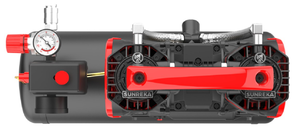 Компрессор поршневой безмасляный SUNREKA GFC190/10DS малошумный 216111