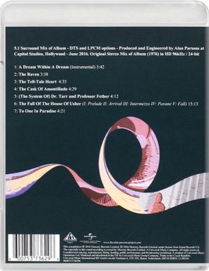 The Alan Parsons Project / Tales Of Mystery And Imagination Edgar Allan Poe (Blu-ray Audio)
