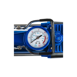 Компрессор автомобильный двухпоршневой с набором инструмента с фонариком 60 л/м, 12V, 300W, питание от АКБ + розетка прикуривателя