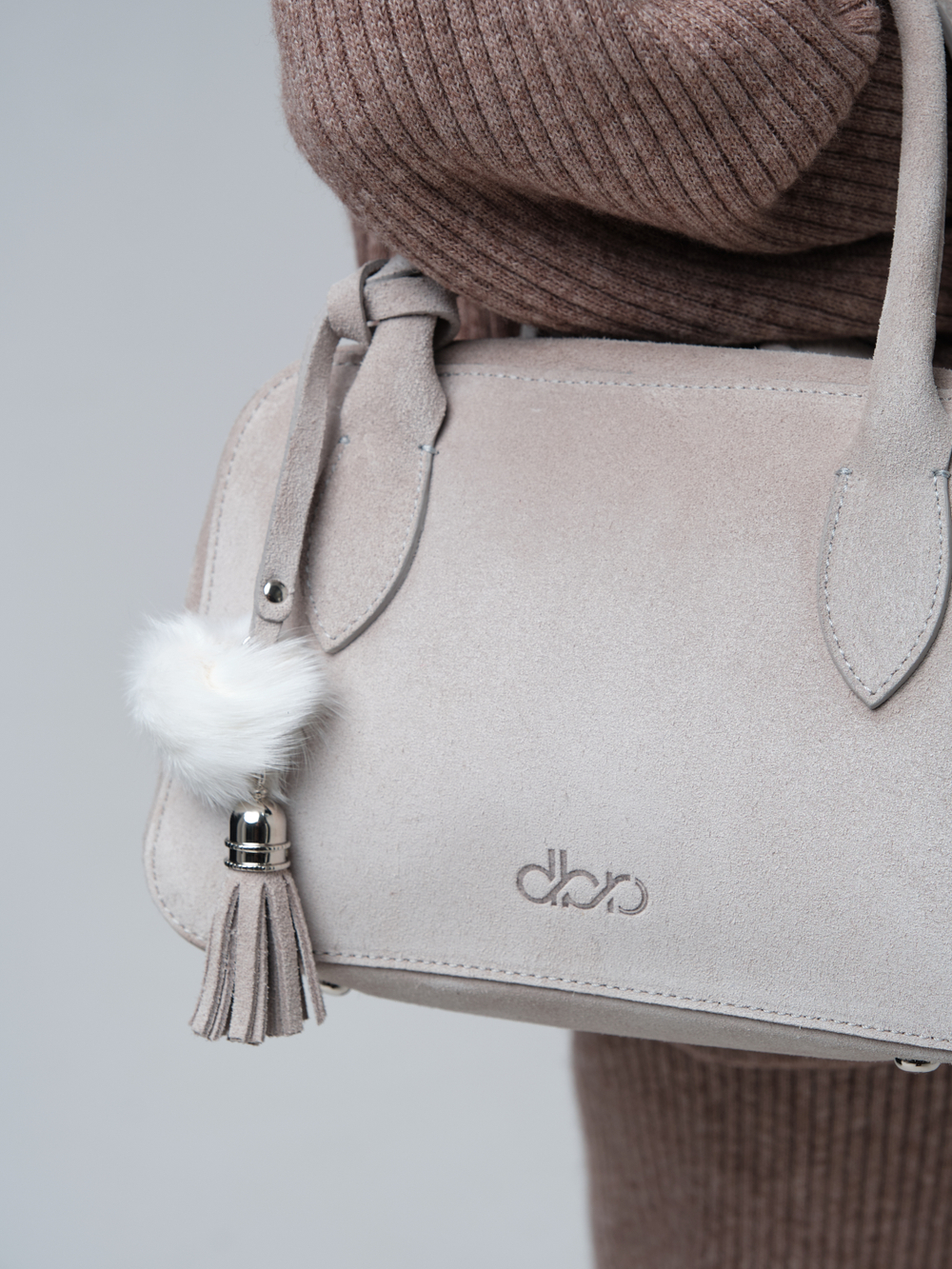 Замшевая сумка Polly DBR 31348 каменный