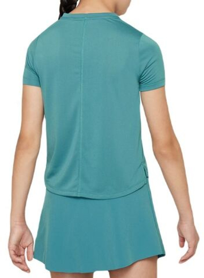 Футболка для девочки теннисная Nike Dri-Fit One Short Sleeve Top GX - mineral teal/white