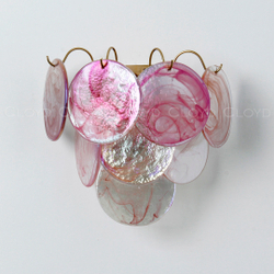 Бра Cloyd LINZE-B W2 / выс. 32 см - латунь - розов.стекло (арт.20481)