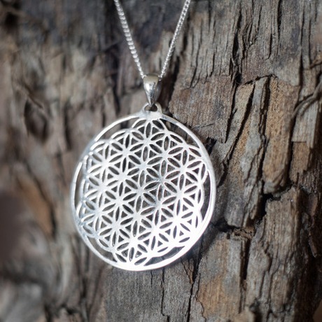 Кулон ЦВЕТОК ЖИЗНИ большой, серебро