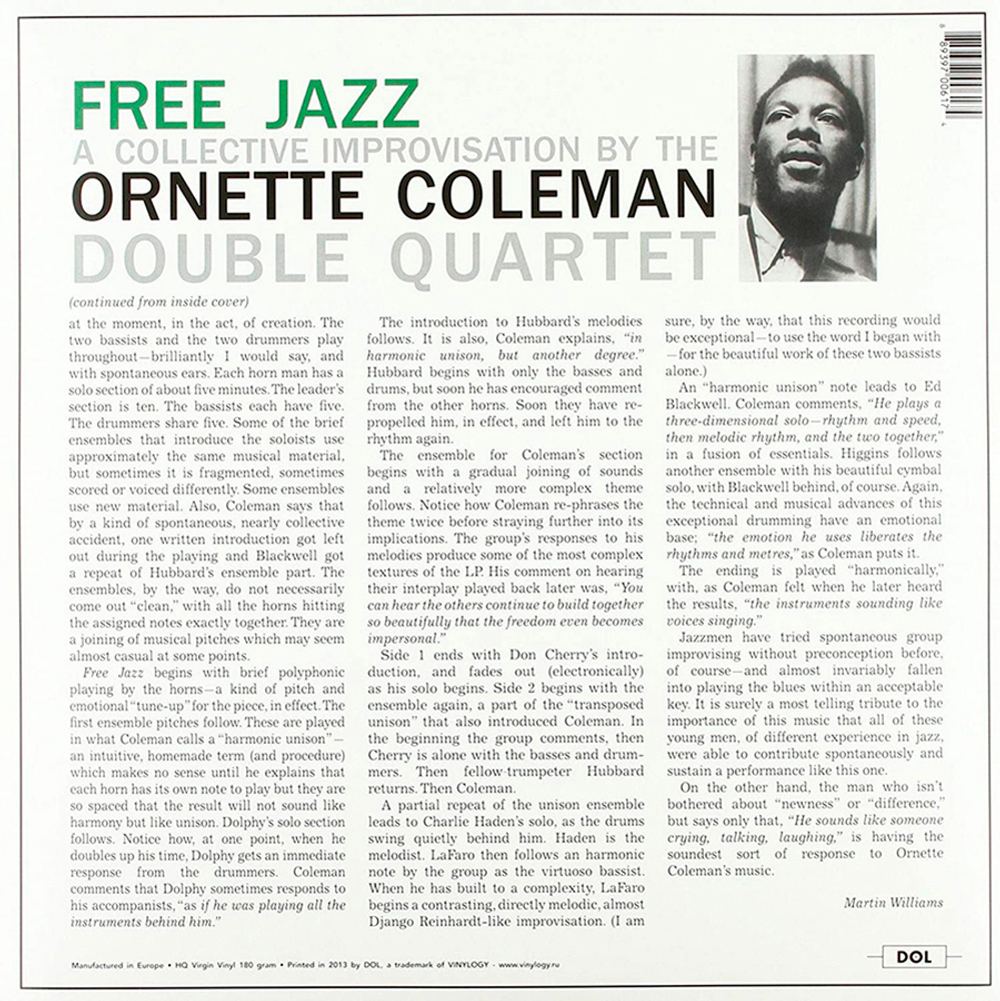 The Ornette Coleman Double Quartet / Free Jazz (Coloured Vinyl)(LP)