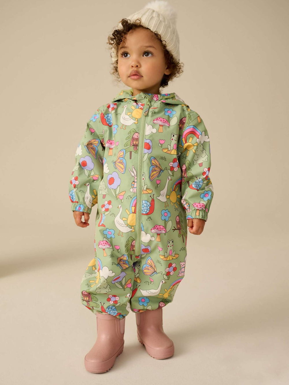 Комбинезон непромокаемый с флисовой подкладкой для девочки Next E25-118, Салатовый