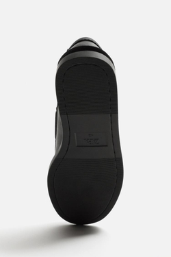 ZARA КОЖАНЫЕ ТОПСАЙДЕРЫ, ЧЕРНЫЙ