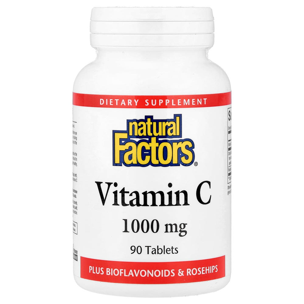 Natural Factors, витамин C, с биофлавоноидами и шиповником, 90 таблеток