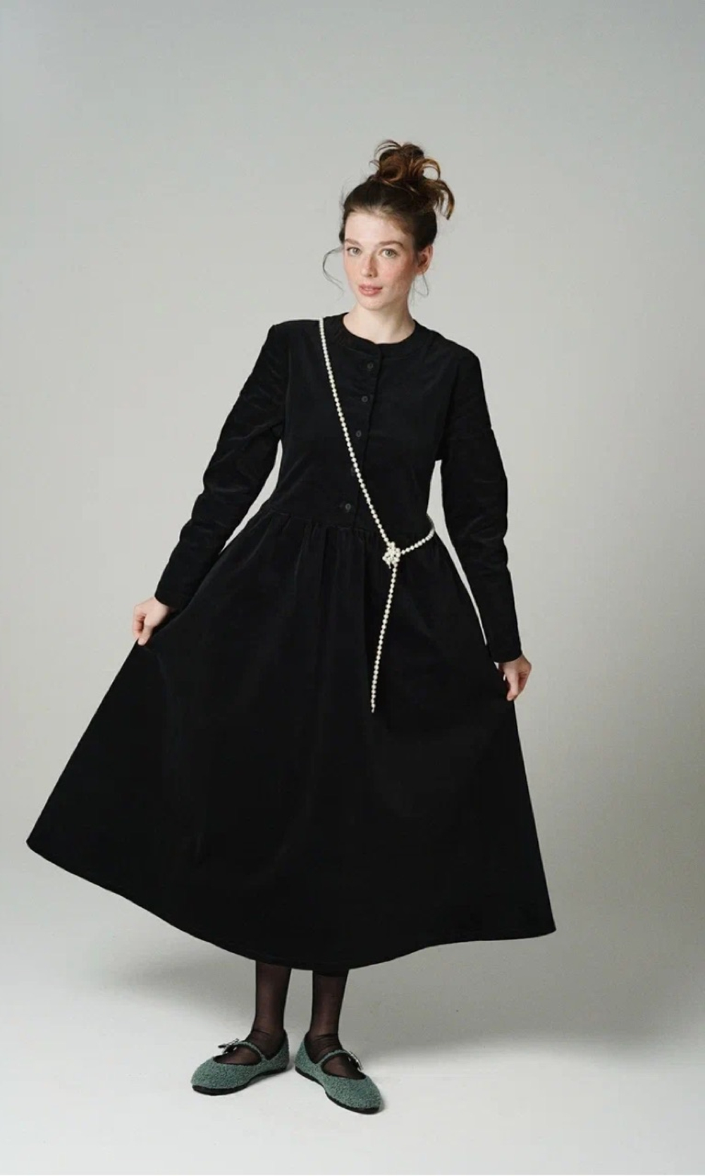 Платье оверсайз из вельвета, "Маска"