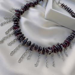 колье бижутерия с гранатом Викторинэль