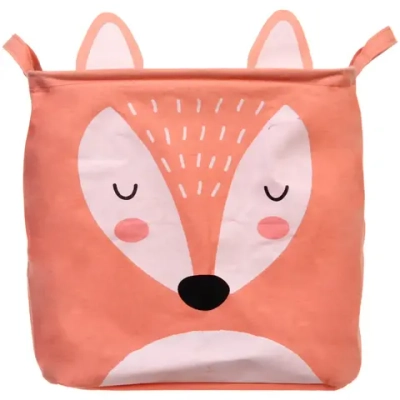 Корзина для хранения с ручками «ФРАТТИ БУМ», принт лисёнок, 33*33*33см (лейбл Селфи)