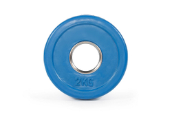 Цветной тренировочный диск 2,0 кг (малый, цвет - синий)