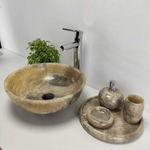 Раковина из оникса Bowl Grey Small TinLip BO-71033 40*40*15