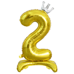 Шар фольгированный Цифра 2 81 см (Золотой)