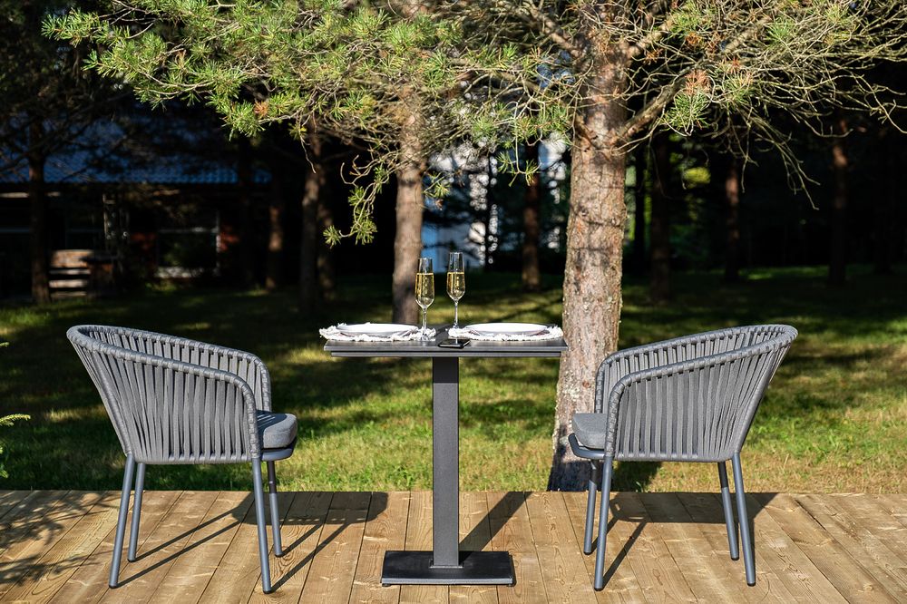 "Каффе" обеденная группа на 2 персоны, цвет "серый гранит"