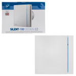 Накладной вентилятор Soler Palau SILENT-100 CZ MATT WHITE Blue strip (Голубая полоска)