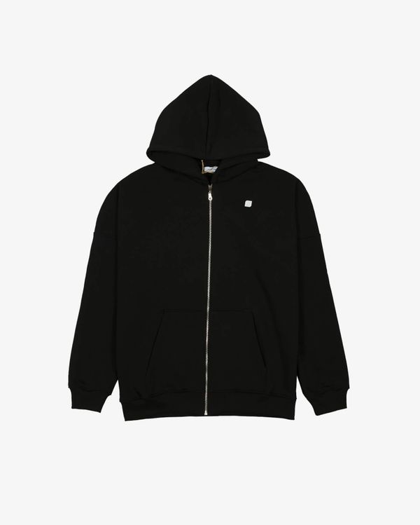 Худи Basic С Начесом на молнии черный - фото 1