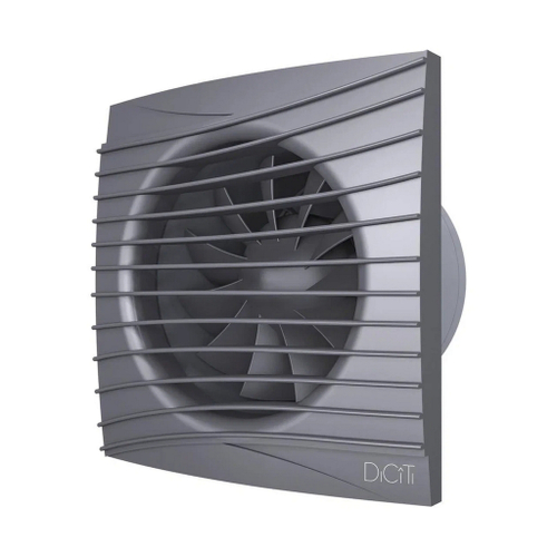 Вентилятор вытяжной D100 SILENT 4С dark gray metal с обратным клапаном  DICITI