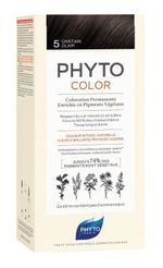 PHYTOSOLBAФИТО крем-краска для волос тон 5 Светлый шатен Phyto Coloration permanente 5 châtain clair 50/50/12