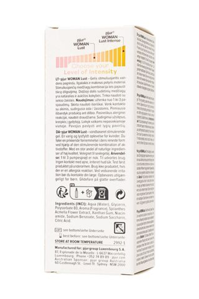 Гель с эффектом вибрации Pjur Woman Lust клубника 15 мл