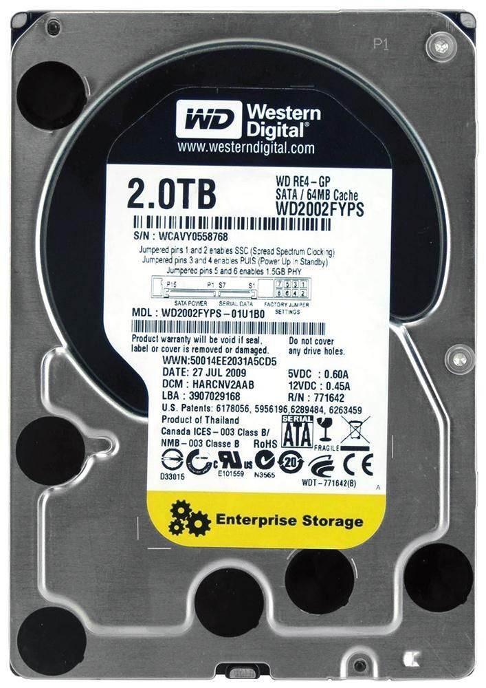Жесткий диск Western Digital RE4 2TB SATA 6Gb/s 3.5&quot; WD2002FYPS