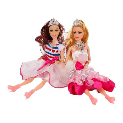 Кукла тип Модель на шарнирах 2шт с аксесс., коробка 095-E