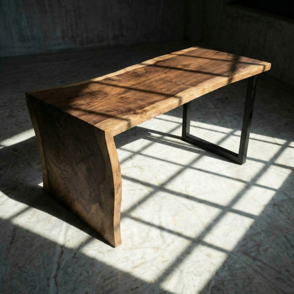 Стол водопад из термо ореха