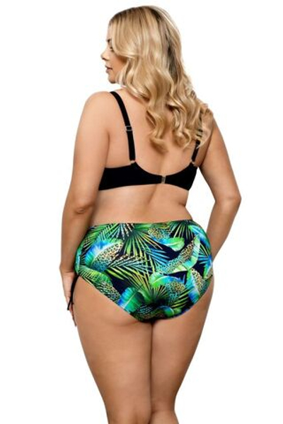 Раздельный купальник с растительным рисунком на плавках (Размер: 90E/44) (Цвет: разноцветный)