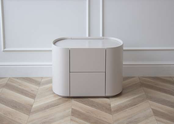 Тумба прикроватная Lagom 2 ящика ширина 60 см (дымка)