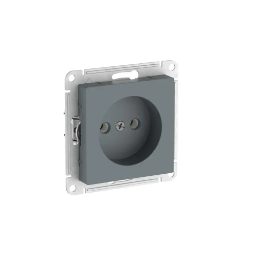 Atlas Design розетка без заземления без шторок, 16А, мех., быстрозажим. клем., Грифель