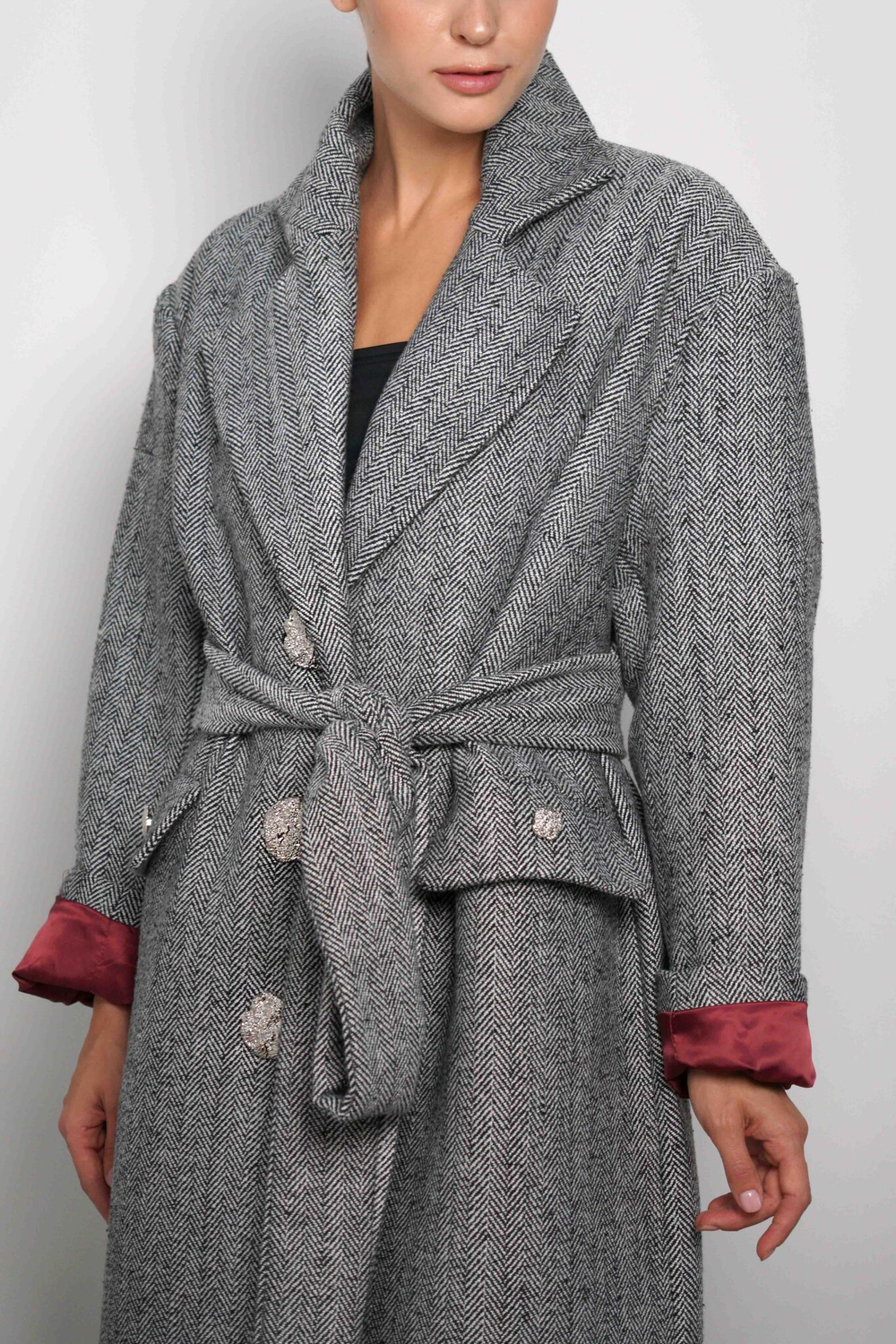 Пальто "Миллионерша" в елочку