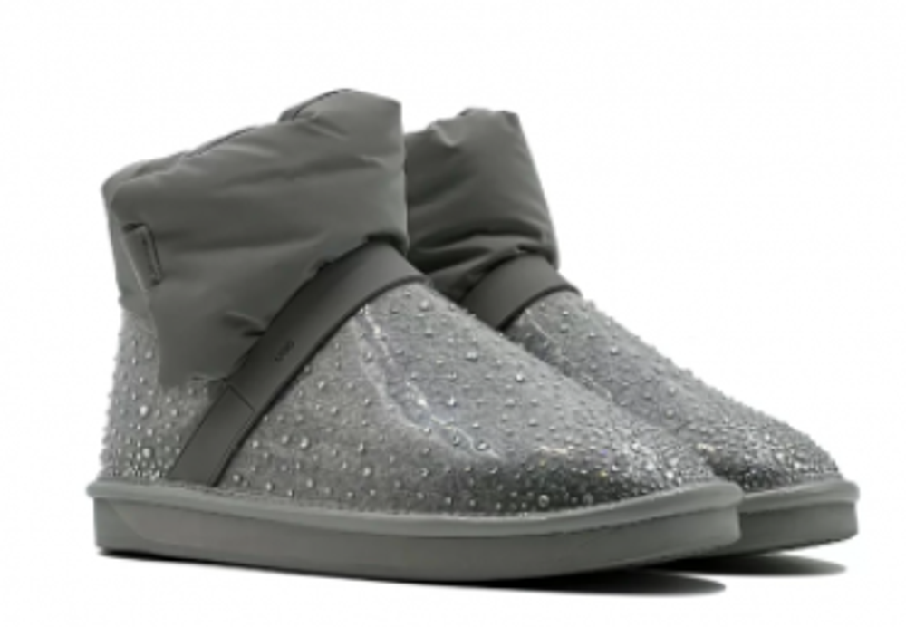 Угги Ugg Clear Quilty Boot Bling Grey