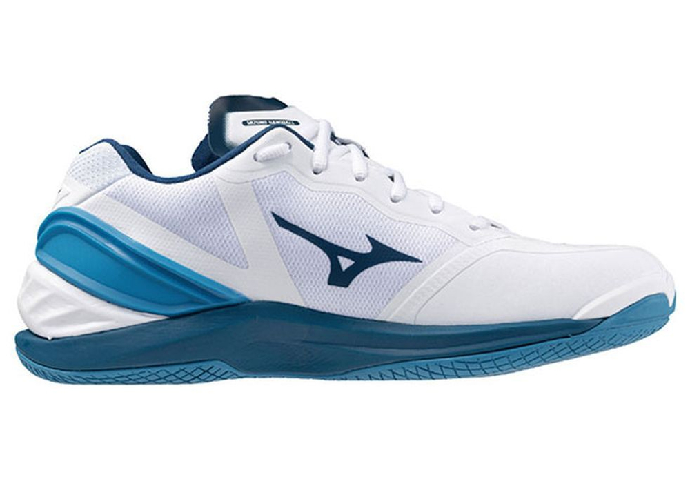 Мужские кроссовки для бадминтона/сквоша Mizuno Wave Stealth Neo - белые/матросские/серебристые